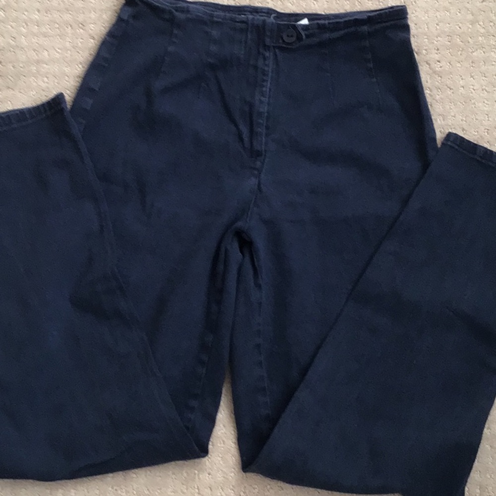 Moda Intl Navy Blue Skinny Leg Pants- Size 10P